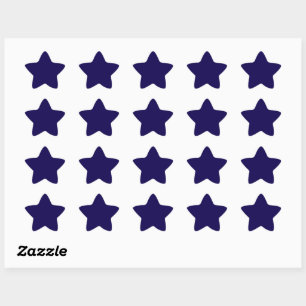 Sticker Étoile Bleu marine uni