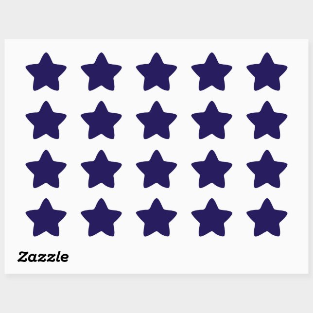 Sticker Étoile Bleu marine uni (Feuille)