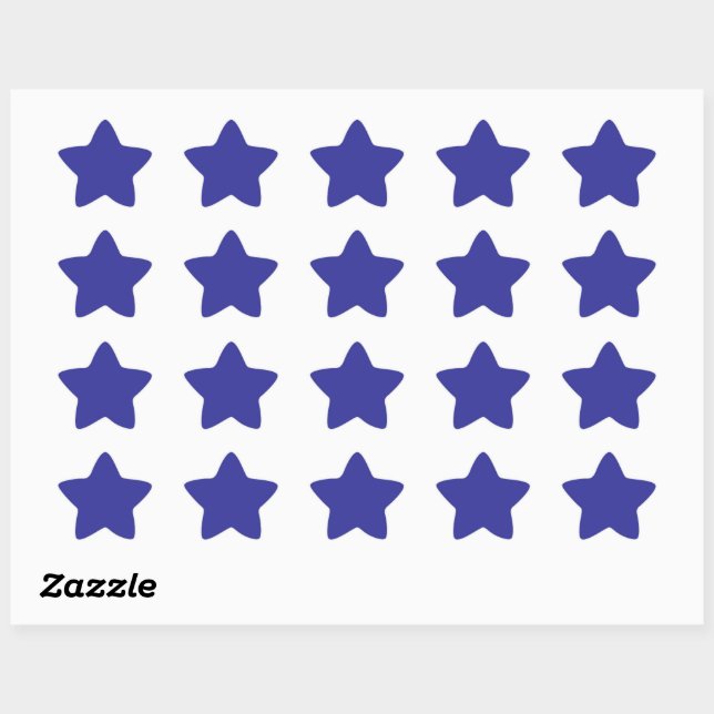 Sticker Étoile Bleu (pigment) (couleur solide) (Feuille)