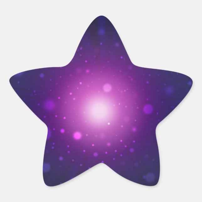 Sticker Étoile Blue Purple Space Galaxy étoiles Abstrait (Devant)