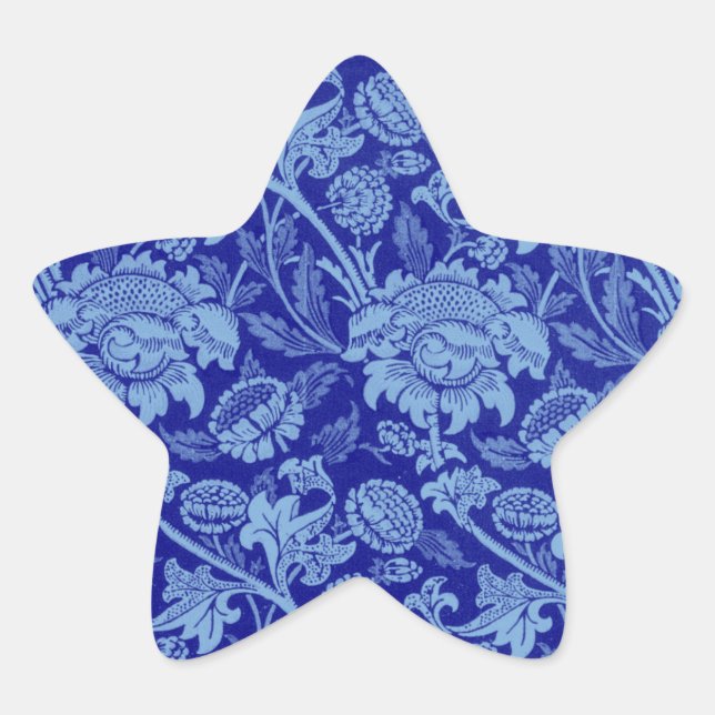 Sticker Étoile Blue Wey par William Morris (Devant)
