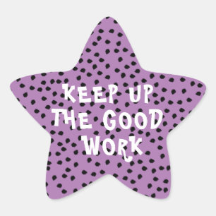 Sticker Étoile Bon Travail Encouragement de l'enseignant pourpre
