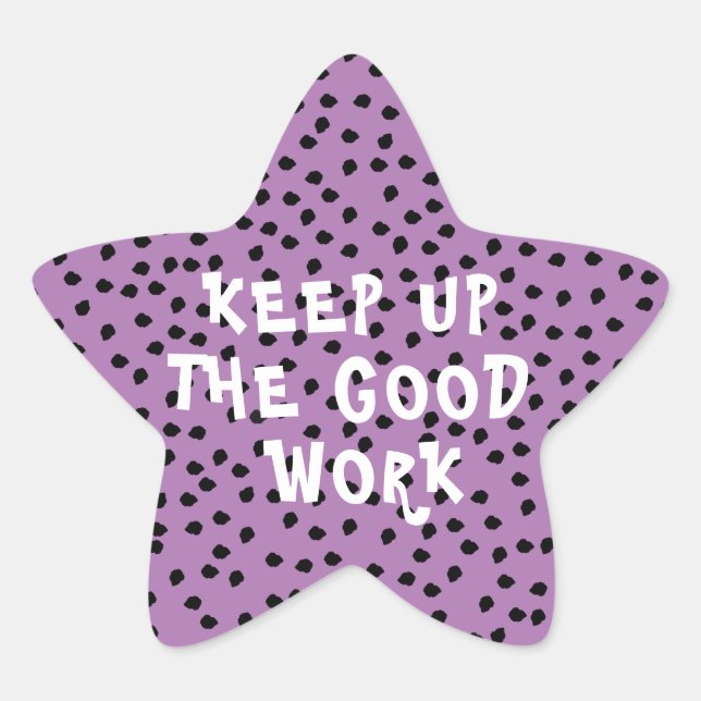 Sticker Étoile Bon Travail Encouragement de l'enseignant pourpre (Devant)