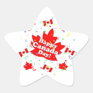 Sticker Étoile Bonne fête du Canada