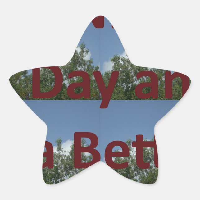 Sticker Étoile Bonne journée et meilleur art nocturne (Devant)