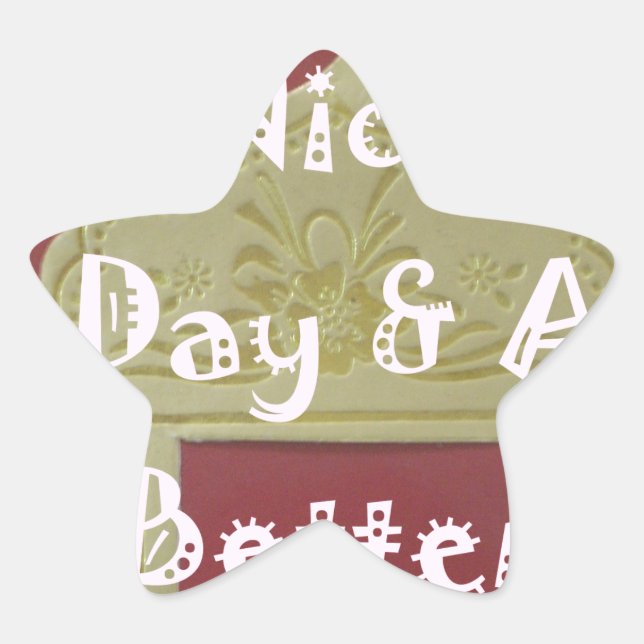 Sticker Étoile Bonne journée et une meilleure nuit d'art encadré  (Devant)