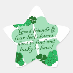 Sticker Étoile Bons amis et Shamrocks