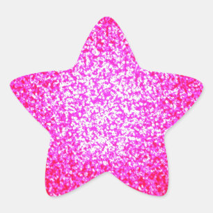 Sticker Étoile Bright pink glitter fashion