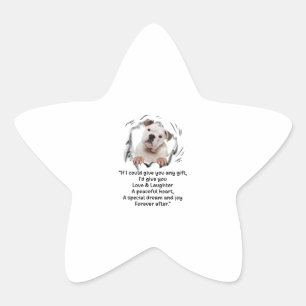 Sticker Étoile Bulldog Puppy mignonne Si Je Peux Vous Donner Des