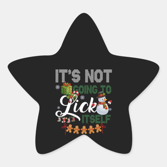 Sticker Étoile Ça ne va pas se lick Snowman (Devant)
