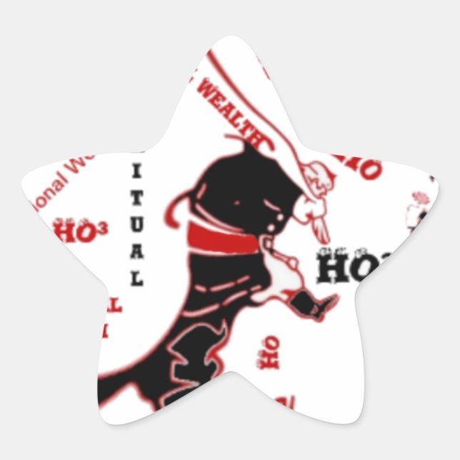 Sticker Étoile Cadeau Père Noël Secret - Prospérité et Richesse (Devant)