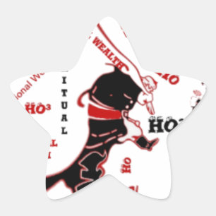 Sticker Étoile Cadeau Père Noël Secret - Prospérité et Richesse