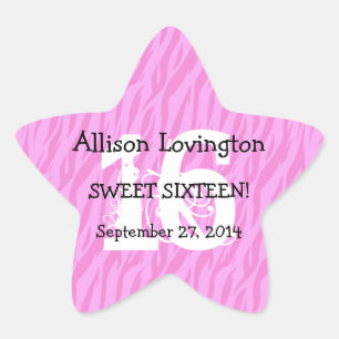 Sticker Étoile Cadeau S01 de célébration d'anniversaire de zèb