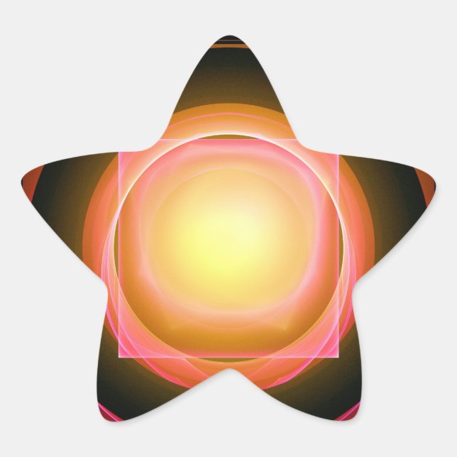 Sticker Étoile Carré Peg dans un trou rond (Devant)