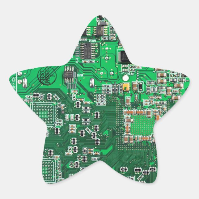 Sticker Étoile Carte circuit imprimé circuit vert PCB (Devant)
