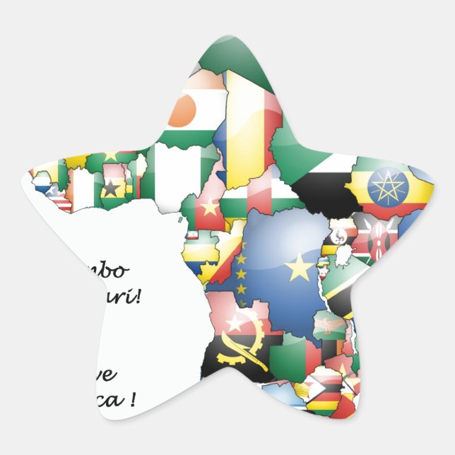 Sticker Étoile Célébration de l'Afrique dans le design des drapea (Devant)