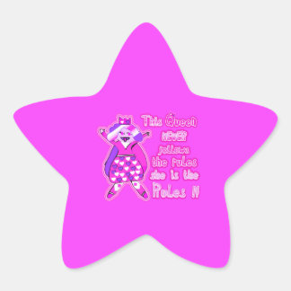 Sticker Étoile Cette reine ne suit jamais les règles rose