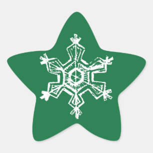 Sticker Étoile Chalk Snowflake Motif