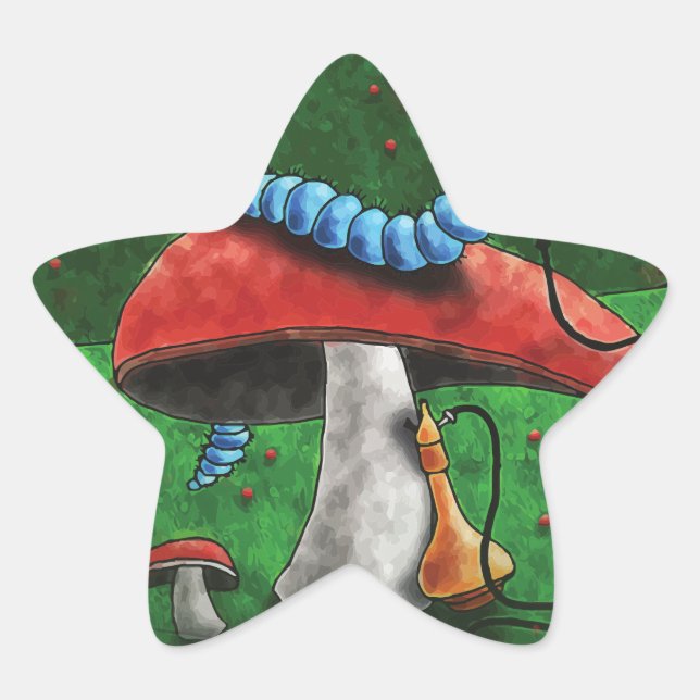 Sticker Étoile Champignons magiques (Devant)