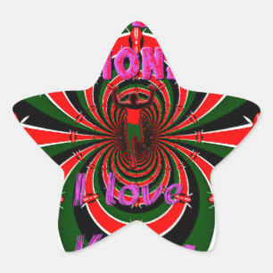 Sticker Étoile Championnats du monde d'athlétisme du Kenya : Drap