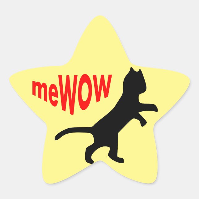 Sticker Étoile Chat's meWOW Star Grand chevalet de travail (Devant)