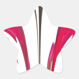 Sticker Étoile Chic rouge extraordinaire rose sous le ciel blanc.