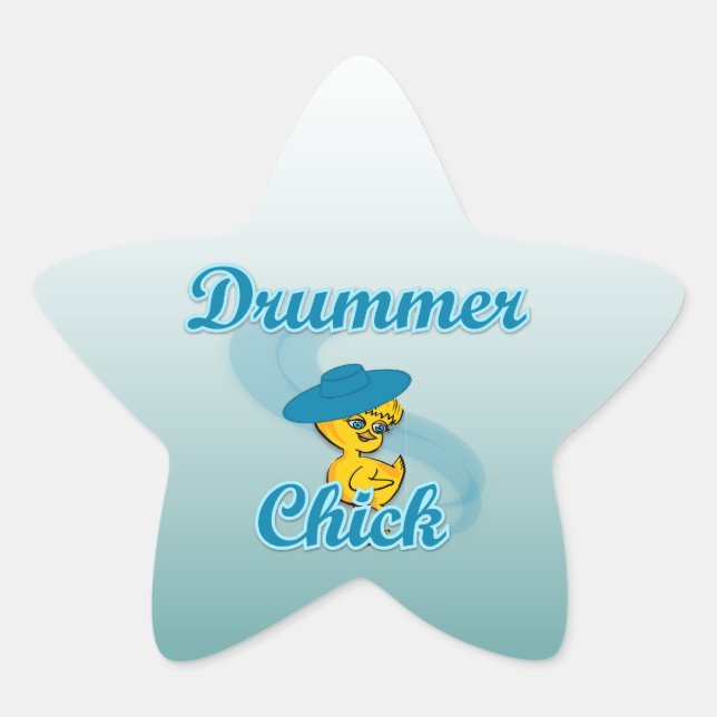 Sticker Étoile Chick batteur #3 (Devant)