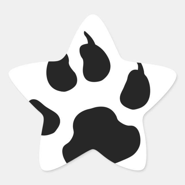 Sticker Étoile Chien Paw (Devant)