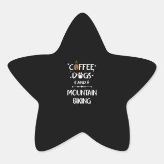 Sticker Étoile chiens de café & VTT downhill bike