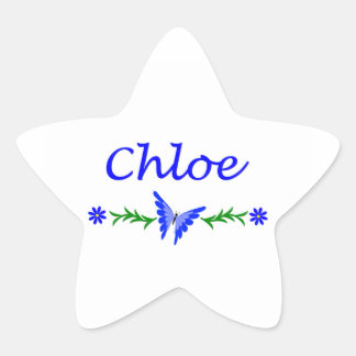 Sticker Étoile Chloe (Papillon bleu)