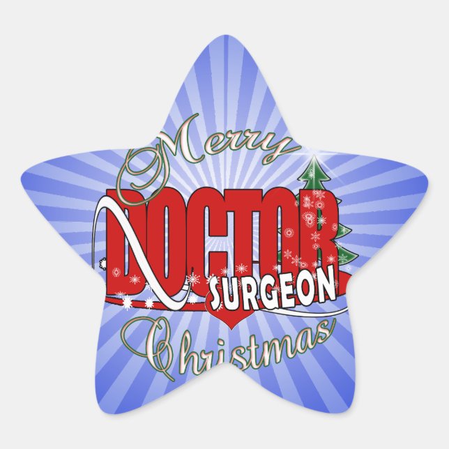STICKER ÉTOILE CHRISTMAS CHIRURGIEN DOCTEUR (Devant)