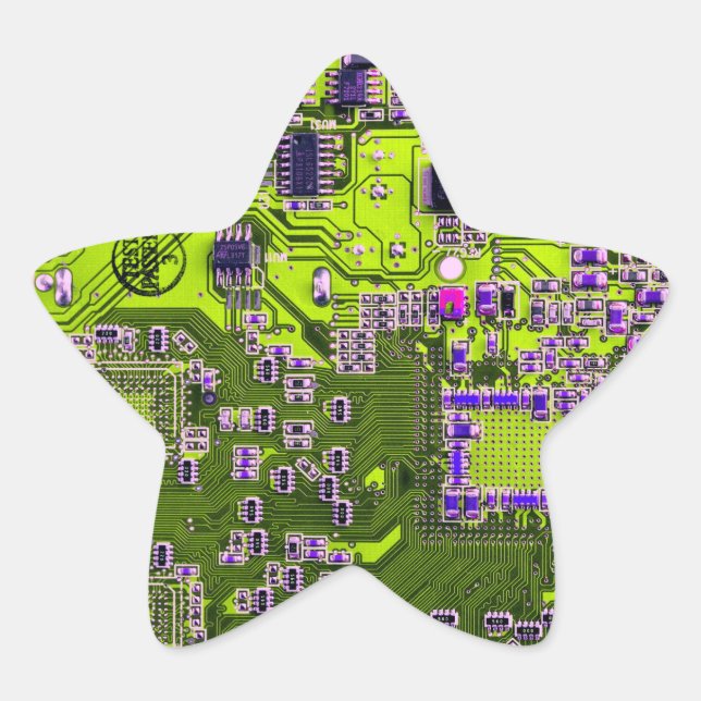 Sticker Étoile Circuit imprimé circuit imprimé circuit imprimé ca (Devant)