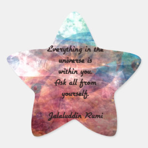 Sticker Étoile Citation De Rumi Sur L'Énergie Et L'Univers