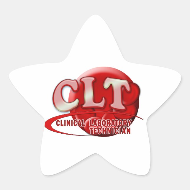 STICKER ÉTOILE CLT RBC LOGO CLINIQUE LAB TECH CELLULES SANGUINES (Devant)