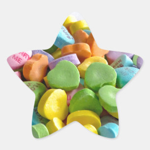 Sticker Étoile Coeurs de bonbons