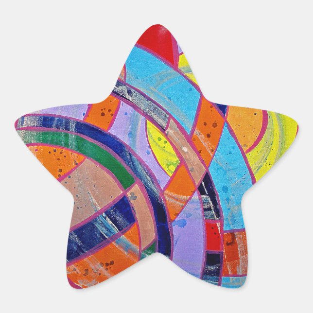 Sticker Étoile Composition #15 par Michael Moffa (Devant)