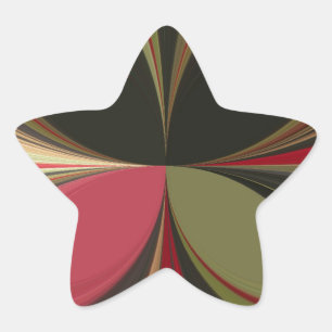 Sticker Étoile Conception abstraite avec lignes de flux Imprimer
