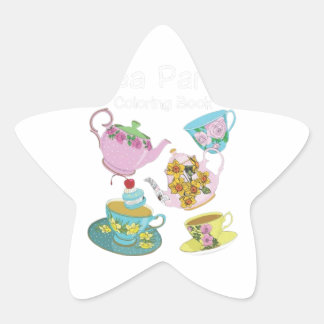 Sticker Étoile Conception de café