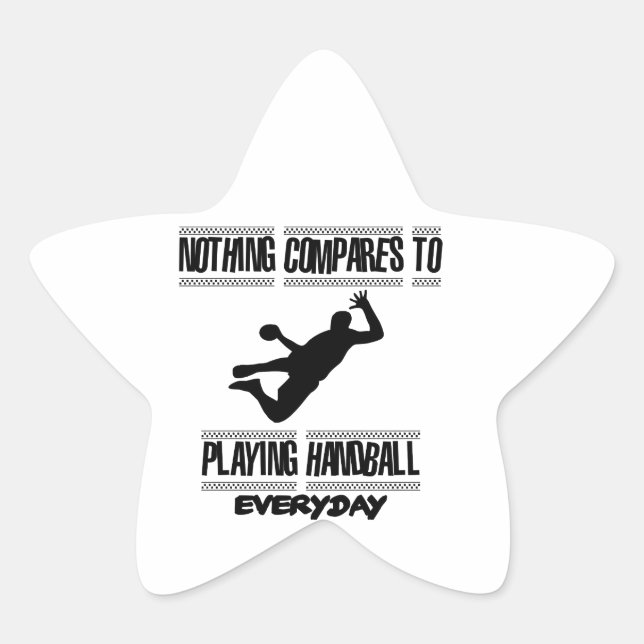 Sticker Étoile Conception de Handball cool tendance (Devant)