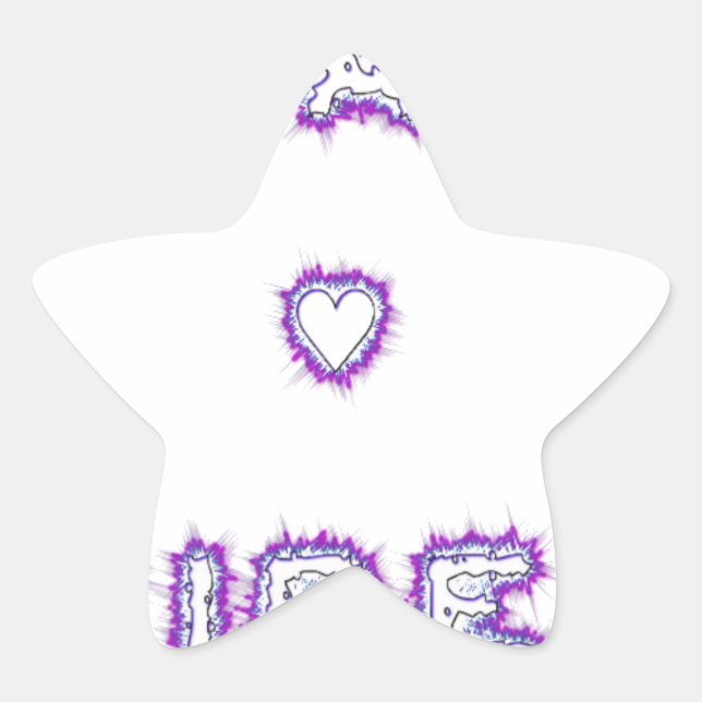 Sticker Étoile Conception de l'art texte de devis Smart Vibes (Devant)