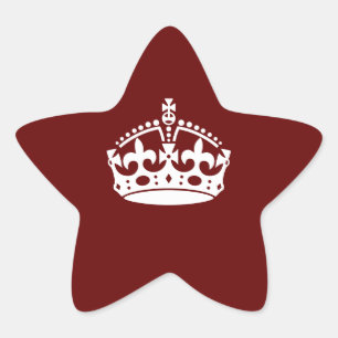 Sticker Étoile Conserver l'icône de la couronne calme sur le roug