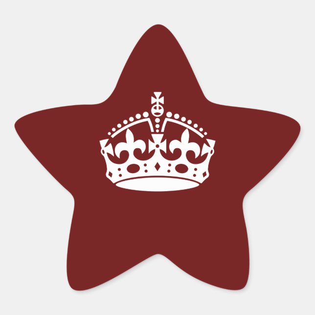 Sticker Étoile Conserver l'icône de la couronne calme sur le roug (Devant)