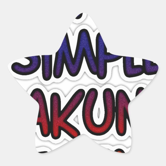 Sticker Étoile Conserver Simple Hakuna Matata Art Print (Devant)