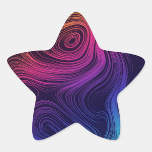 Sticker Étoile Cool des cercles Vibe des années 60