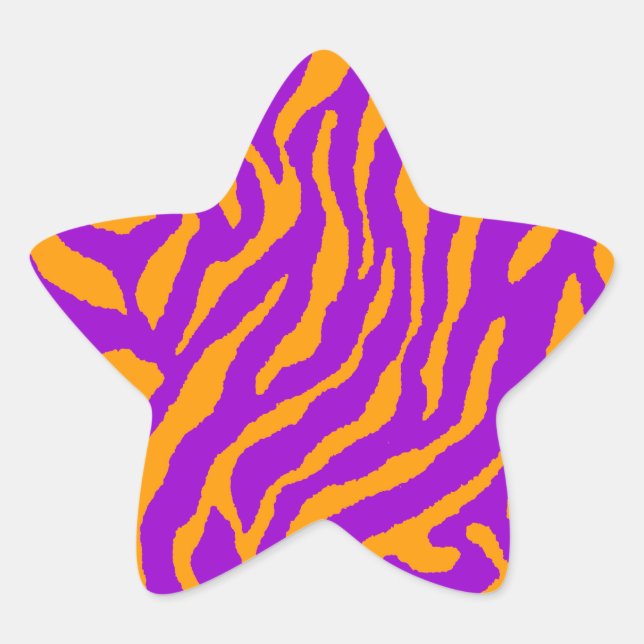 Sticker Étoile Corey Tiger Rayures Tigre 80s (Devant)