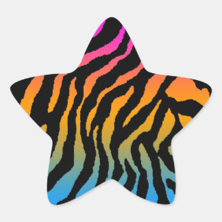 Sticker Étoile Corey Tiger Rayures Tigre 80s