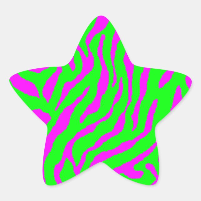 Sticker Étoile Corey Tiger Rayures Tigre 80s (Devant)