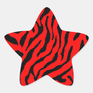 Sticker Étoile Corey Tiger Rayures Tigre 80s