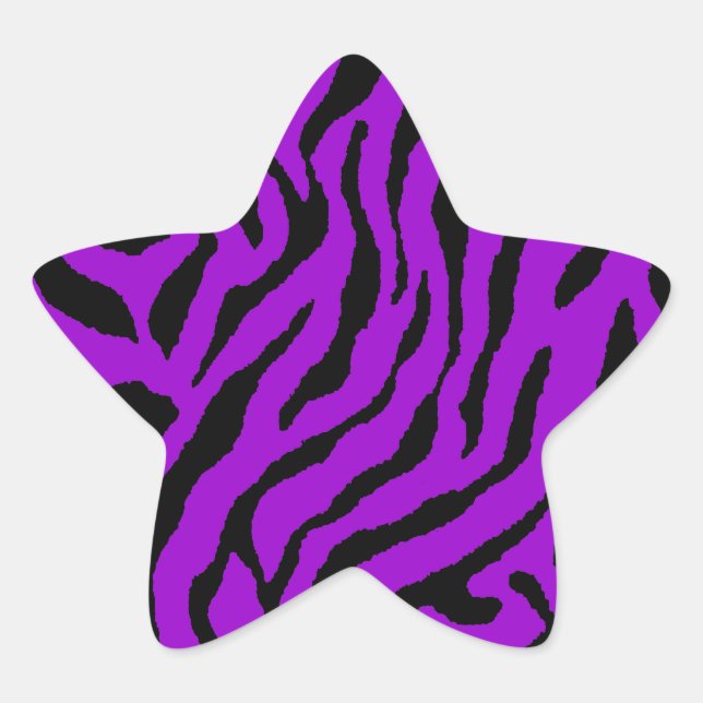 Sticker Étoile Corey Tiger Rayures Tigre 80s (Devant)