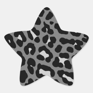 Sticker Étoile Corey Tiger Taches de Léopard 80s (Gris)